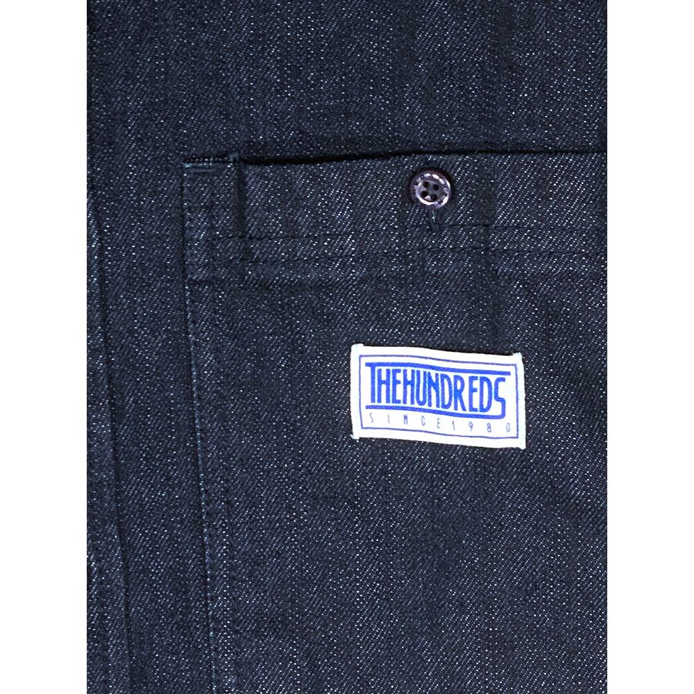 The Hundreds Denim 2 Pocket Mechanic Button Shirt Mens M Casual Skater Grunge - Picture 4 of 7